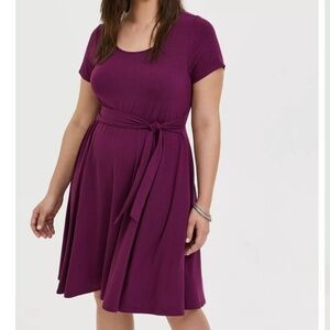 Torrid Mini Jersey Tie-Front Skater Dress 2X